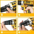 thumbnail image 4 of 21V Cordless Drill Set,Electric Power Drill 34Pcs with 3/8 Inch Keyless Chuck, 25+3 Clutch Compact Driver Drill with Work Light, Max torque 45Nm, 2-Variable Speed & Battery and Fast Charger, 4 of 12