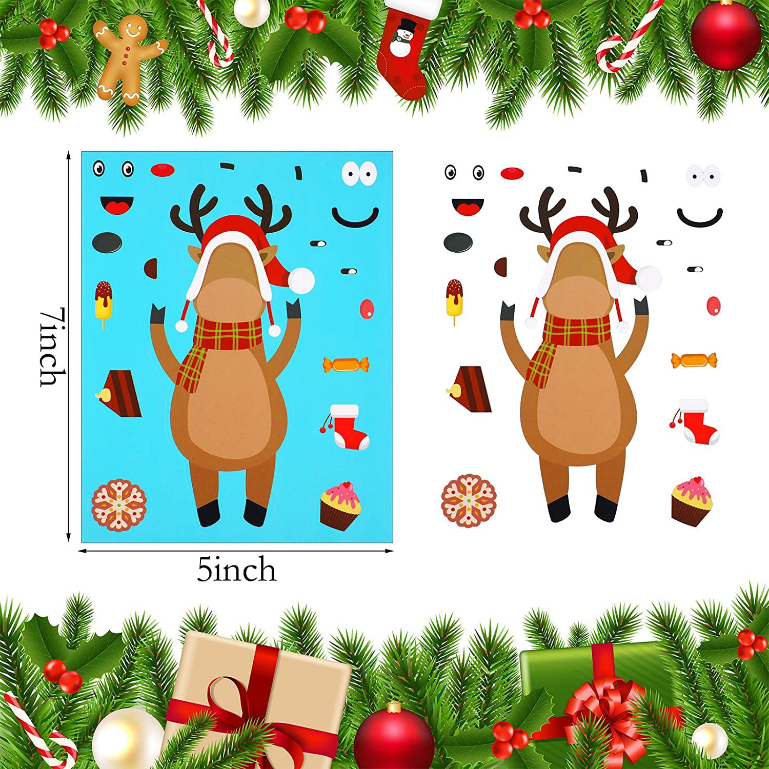 Snowman Christmas Stickers Sheet Santa Christmas Sticker Sheet Christmas Stationary Ornament Kawaii Christmas Planner Stickers