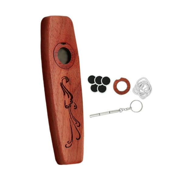 Flauta Kazoo de madera, instrumento de viento, decoración, guitarra ligera, acompañamiento para fiesta Estilo F