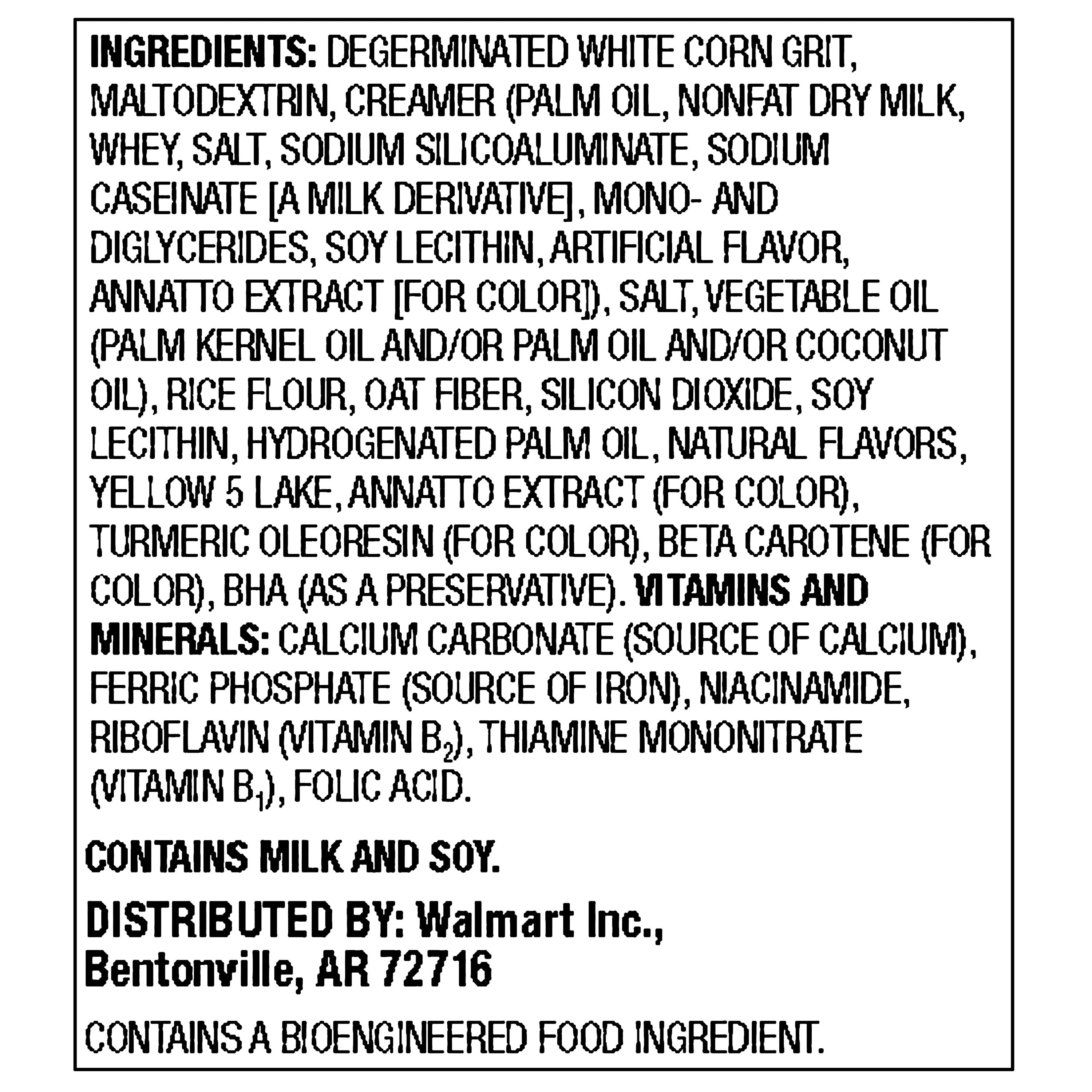 (5 pack) Great Value Butter Instant Grits, 1 oz, 10 Count