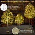 thumbnail image 3 of SEGMART 6ft/5ft/4ft White Christmas Trees, Artificial Birch Christmas Tree with LEDs, Solid PVC Stand, Christmas Ornaments Decorations for Home, Festival, Party, Christmas, Indoor, Outdoor, S9979, 3 of 10