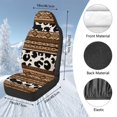 thumbnail image 5 of Garronmavis Aztec Leopard 2 Piece Fluffy Car Seat Covers Non-Slip Bucket Cushion Covers Elastic Seat Protectors for Men Women, 5 of 7
