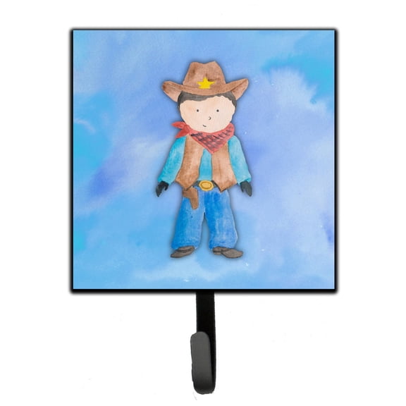Carolines Treasures BB7368SH4 Cowboy Watercolor Leash or Key Holder Single Hook multicolor