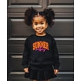 thumbnail image 2 of Summer Vibes Sweatshirt for Women, Teens, & Girls Girly Orange and Pink Summer Pullover Black Sweatshirt Youth Large, 2 of 5