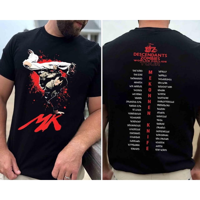 Disney Mekonnen Knife Shirt,Descendants Zombies Worlds Collide Tour, Disney The Rise Of Re - As Picture - M
