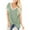Mint Green womens tops dressy casual15, variant on Wenini Shirts for Women Short Sleeve V-Neck Color Block Summer Basic Tops Loose Fit Soft Breathable Twist Knotted Workout Shirts Blouse Gray XL