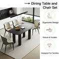 thumbnail image 5 of QEZEOM Modern Dining Table 63", Rectangular Dining Room Table for Kitchen, Bar, Easy Assembly, Table Only, Black, 5 of 8
