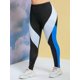 thumbnail image 1 of Pantalones Delgado de Talla Grande de Color Bloque Rosegal  Pantalones de talla grande, 1 of 5