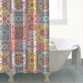 thumbnail image 4 of Pioneer Flower Floral Print Pattern Shower Curtain 72"x72", Bathroom Decorative Shower Curtain Set with 12 Hooks, Waterproof Washable, 4 of 6