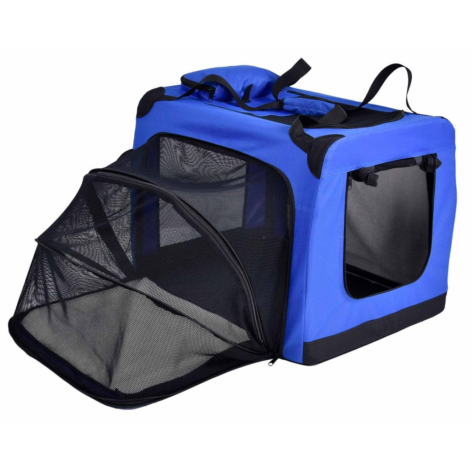 Pet Life ® 'Hounda Accordion' Metal Framed Soft-Folding Collapsible Dual-Sided Expandable Pet Dog Crate
