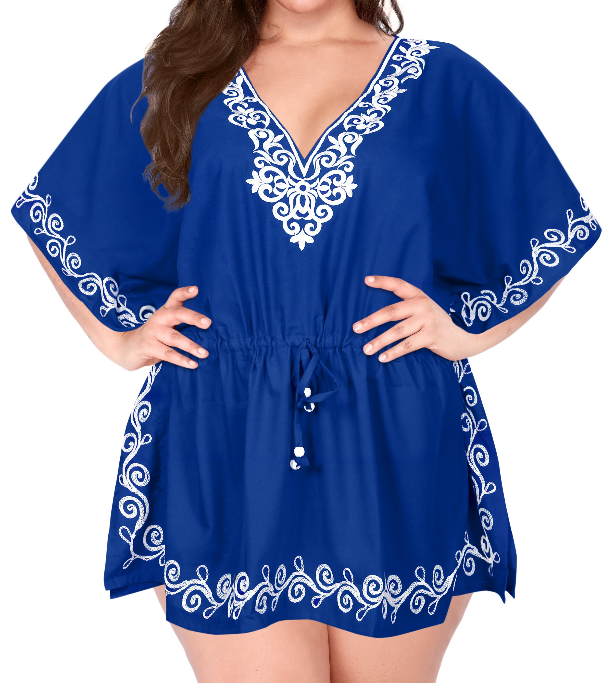 Happy Bay Womens Plus Size Summer Swimsuit Cover Ups 3x 4x Mary Blue Ac165 1522