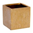 thumbnail image 3 of Poppy Ceramic Brushed Golden Square Pot, 3 of 3