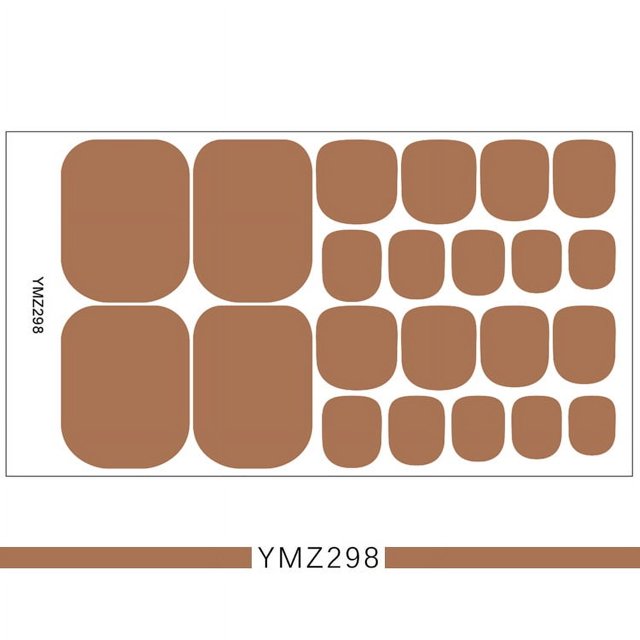Pegatinas para pies, pegatinas para uñas, parches para uñas de los pies en 3D de color sólido completo