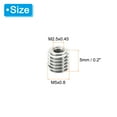 thumbnail image 2 of Uxcell Thread Adapters Sleeve Reducing Nut 10pcs M5x0.8 Male to M2.5x0.45 Female Repairing Insert Nut 5mm, 2 of 6