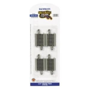 Image of Bachmann Trains Snap-Fit E-Z Track 2.25 in. Straight Track (4/card)