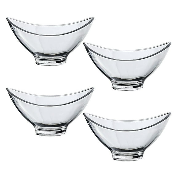 HONITANO Clear Bowls Snacks Bowls Acrylic Clear 4Pcs 6.9X5.1X3.1In