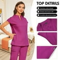 thumbnail image 2 of VIAOLI Women's Scrubs Set - V-Neck Top with 8 Pocket Jogger Pants and Comfortable Fit - Medical Uniforms for Nurse Professionals, 2 of 6