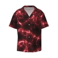 thumbnail image 5 of Daiia Red Line Men's Linen Shirts Short Sleeve Casual Shirts Button Down Shirt for Men Beach Summer Wedding Shirt-X-Large, 5 of 6
