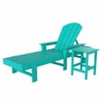 thumbnail image 2 of WestinTrends 2 Piece Adirondack Poly Reclining Chaise Lounge With Arms & Wheels, Turquoise, 2 of 5
