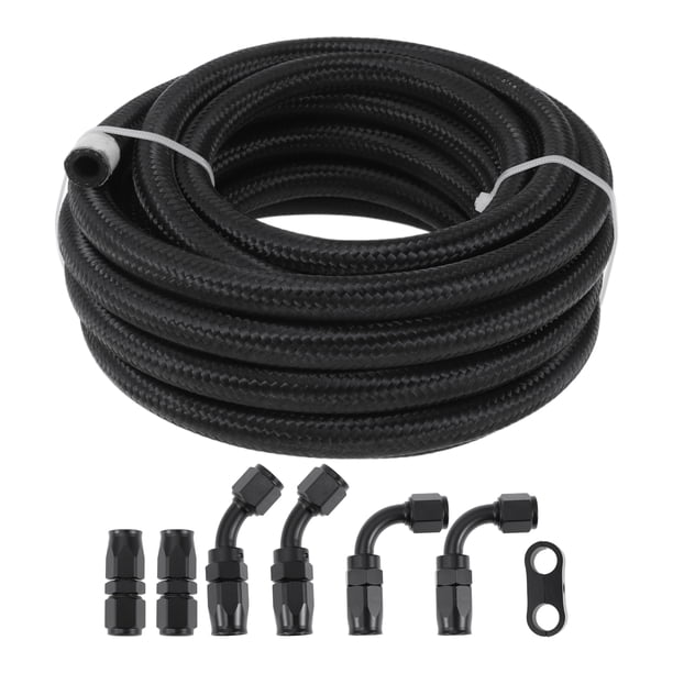 Kit de línea de combustible AN-6 de Unique Bargains 20 pies, manguera de vacío y adaptadores