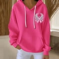 thumbnail image 6 of NuoCaiYun Women'S Sweatshirt, Ladies Fashionable Casual Printed Solid Color Long Sleeve Pocket Hooded Groove Stripe Top Hoodies, 6 of 6