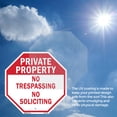 thumbnail image 4 of Private Property No Trespassing No Soliciting (2 Pack) 6 inch X 6 inch Octagon Vinyl Label Decal Sticker Weather Resistant, UV Protected for Workplace, Made in the USA, 4 of 5