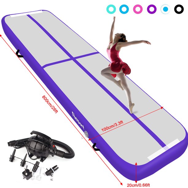 Fbsport 20cm thickness Purple 8m*1m*0.2m Air Track Floor Home