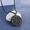 thumbnail image 1 of EUEAVAN Wicca Key of Solomon Pentacle Stainless Steel Talisman Men Black Necklace, 1 of 6