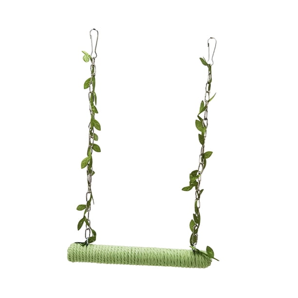 Percha para loros, jaula para periquitos, hamaca, juguete de ejercicio, percha de entrenamiento para pájaros verde