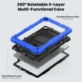 thumbnail image 3 of Funda para Samsung Galaxy Tab A9 Plus 11'' 2023 (SM-X210/X216/X218), Funda Protectora Resistente a Golpes con Protector de Pantalla, Soporte Giratorio de 360°, Correa para Mano/Hombro y Soporte para, 3 of 9