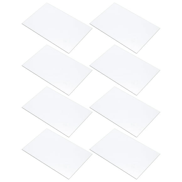 FESTFENDS 8Pcs Transparent Self Adhesive Mirror Sheets for Home Decor Rectangle Acrylic Wall Stickers