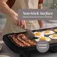 thumbnail image 7 of COOK WITH COLOR Electric Griddle, 1200W Nonstick 10" x 16" Cooking Surface, Black, 7 of 7