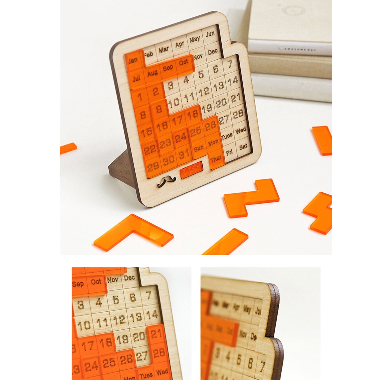 Daily Calendar Puzzle A Puzzle A Day Blocks Puzzle Brain Teaser Toys Coffee Table Hard Puzzles Family Room Office Toys Christmas Jigsaw Puzzle Puzzles For Adults Puzzle For Adults Walmart Com