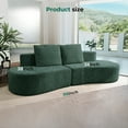 thumbnail image 6 of Patbrela 98" Modern Art Sofa Oversized Curved Couch, 38 Inch Extra Deep Seating Upholstered Sofa for Living Room, Office & Apartment, Linen Upholstery, No Assembly, Green, 6 of 8