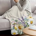thumbnail image 3 of Spring Flowers Blanket Soft Cozy Warm Throw Blanket for Couch, Plush Fuzzy Flannel Fleece Blankets for Sofa, Farmhouse Botanical Floral Wildflowers Bed Blankets Lightweight Gifts for Women, 30"x40", 3 of 9