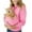 Pink, variant on Womens Pet Carrier Hoodies Kitten Puppy Pouch Shirts Animal Holder Hood Long Sleeve Sweatshirts