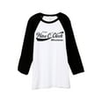 thumbnail image 1 of Wine O'Clock Unisex 3/4 Sleeves Baseball Raglan T-Shirt Tee White Black X-Small, 1 of 4