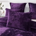 thumbnail image 3 of Set de edredón Sunshine Nicole de terciopelo desgastado Purple Queen, 3 of 4