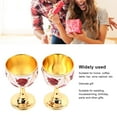 thumbnail image 3 of Copa De Vino De Metal Vintage, 2 Piezas Con Patrón De Flor De Rosa En Relieve 3D, Copa En Relieve, Adorno De Cáliz De Vino Para El Hogar, Bar, Fiesta, Boda, 3 of 8
