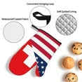 thumbnail image 3 of Cauagu USA Switzerland Print Oven Mitts and Pot Holders 4 pcs Set,Extra Thicken Long Kitchen Oven Glove Potholders BBQ Gloves-Oven Mitts and Pot Holders(11 Inch), 3 of 6