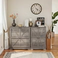 thumbnail image 3 of Algherohein Farmhouse Shoe Cabinet Entryway,Shoe Storage Cabinet with 2 Flip Drawers,Gray, 3 of 8
