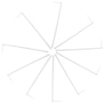thumbnail image 4 of YEAHIBABY Convenient White PVC Pinwheel Rods for Decor, Good Texture and Details, 10Pcs, 4 of 10