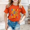 thumbnail image 4 of WMQPNNS 100 Days of School Shirt for Unisex Kids Boys Summer Tops for Girls 4t Casual Short Sleeve Basic Tops Crewneck Graphic Tees Girls Outfits(Size 8-9 Years,Orange), 4 of 4