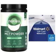 Free $5 Gift Card + Nutiva Organic Mct Powder With Prebiotic Acacia Fiber, 10.6 Ounce