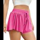 thumbnail image 3 of Pantalones Cortos Deportivos para Mujer, para Gimnasio, Yoga, Correr, Tenis, Falda Pantalón, Ropa Informal de Verano. Rojo S, 3 of 8