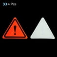 thumbnail image 3 of Uxcell Reflective Stickers, 4 Pack 3.94 x 3.94 Inch Adhesive Night Triangle Safety Tape Reflector, Orange, 3 of 5