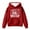 Brick Red, variant on CONFREE Hoodies for Teen Girls Long Sleeve Hooded Sweatshirt for Girls Trendy Big Sister Letter Prints Fashion Preppy Pullover Tops With Pocket