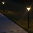 thumbnail image 2 of Luxor Aluminum Black Outdoor Waterproof Garden Solar Warm White Integrated LED Landscape Pathway Light - 2 Pack, 2 of 9
