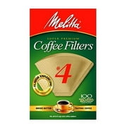 Melitta Cone Coffee Filters, Natural Brown #4, 100 Count (Pack Of 3) - Default Title