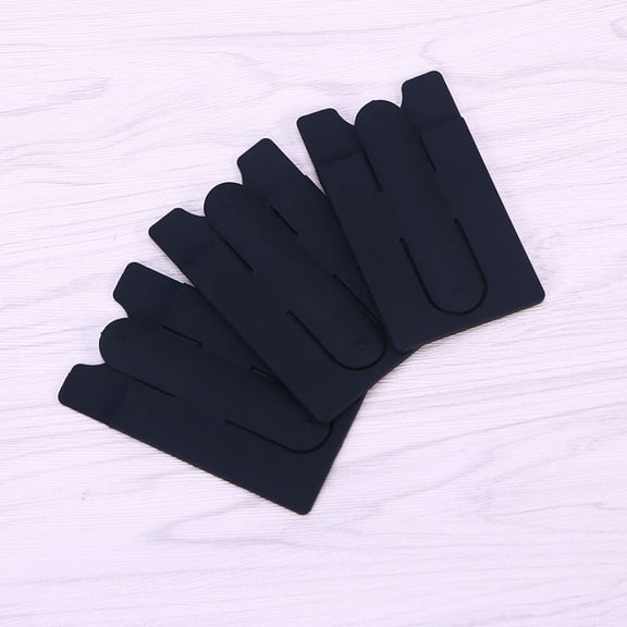 FONDOTIN Black Adhesive Phone Wallet Card Holder for Mobile Phones, Convenient Back Pocket Organizer